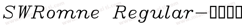 SWRomne Regular字体转换
